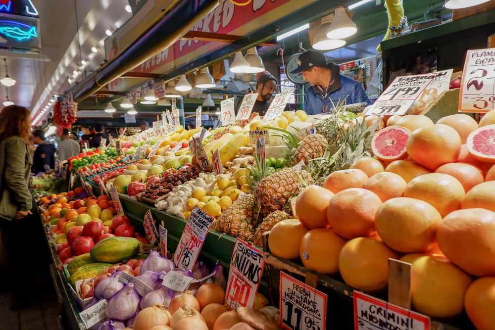 orange fruit on fruit stand