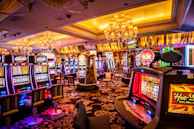 arcade machine with lights turned on inside room