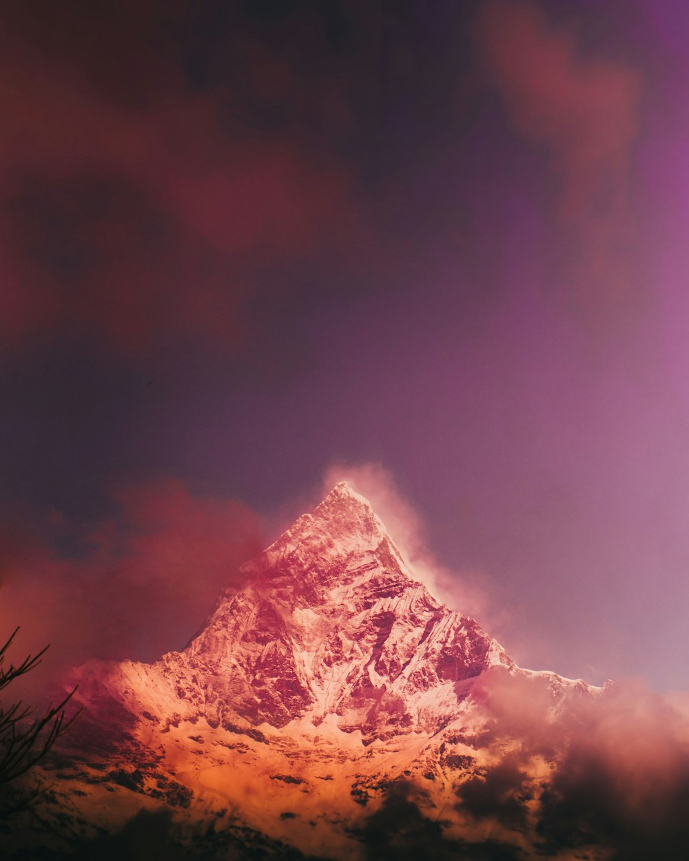 snow covered mountain during daytime