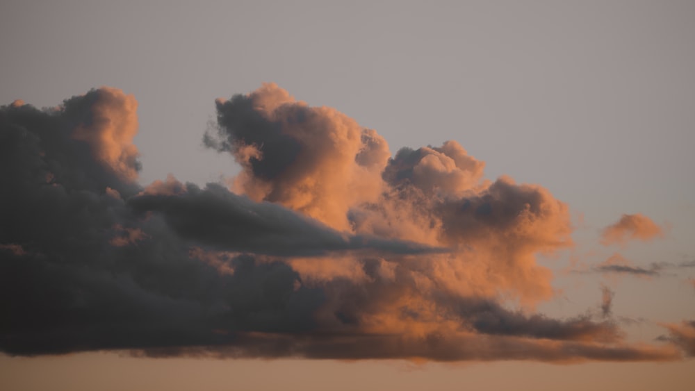 white clouds over the sea