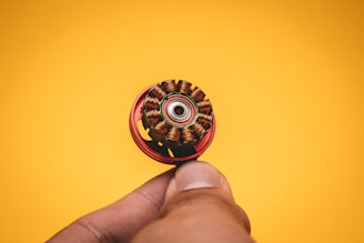 person holding BLDC motor inner rotor