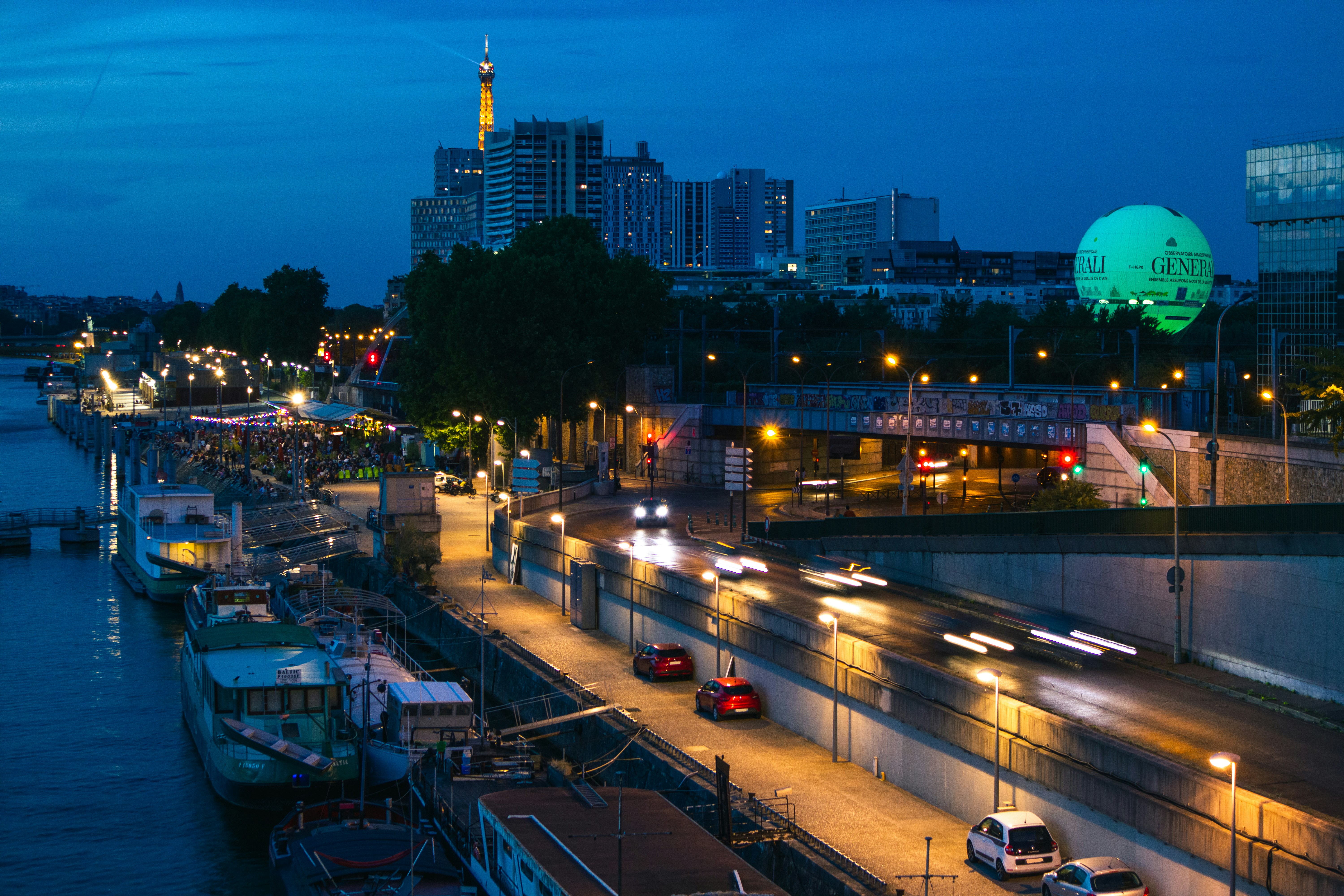cars on road during night time, La Javelle, kiss whoever you want to.