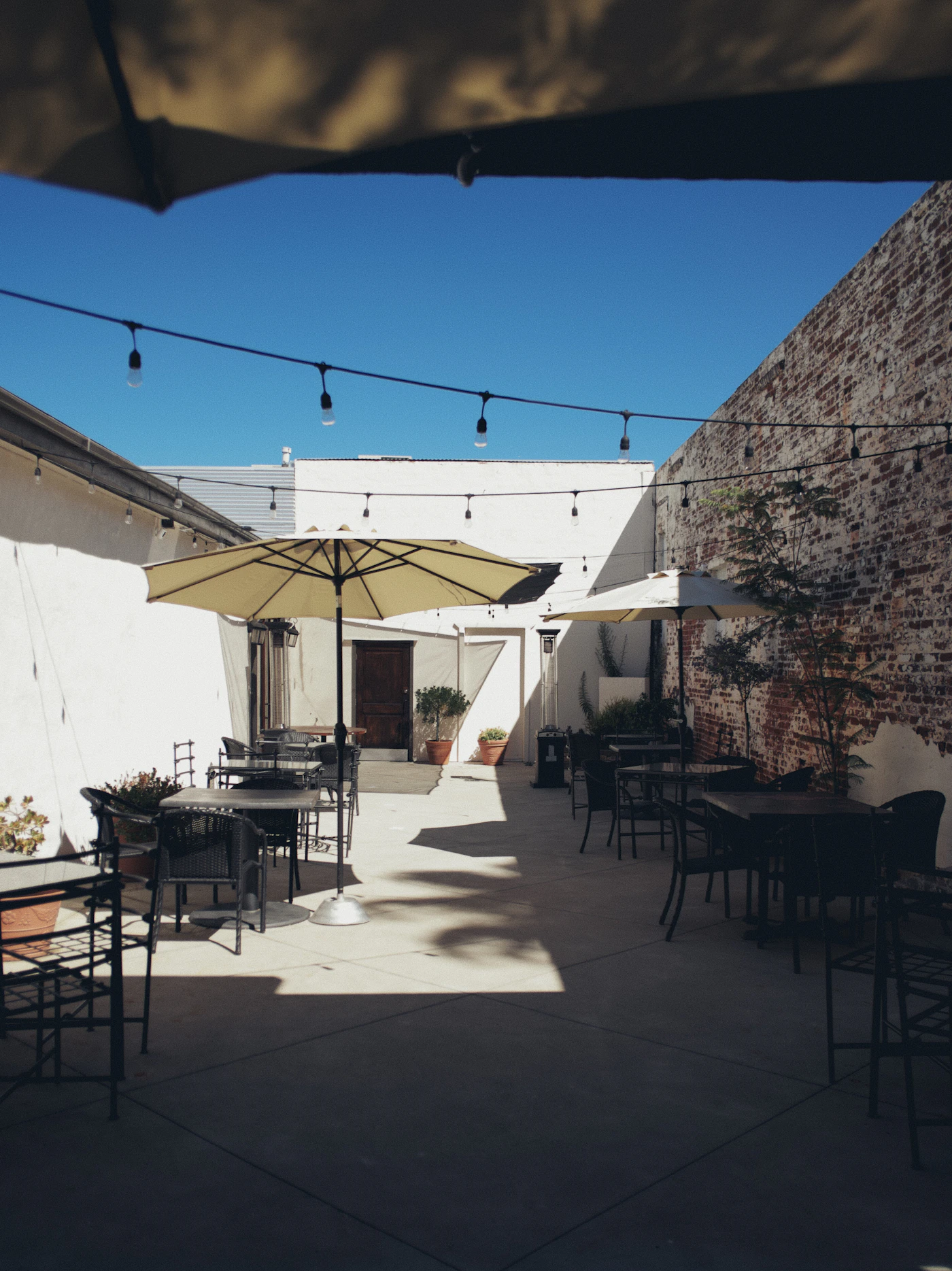 Bistro under umbrella