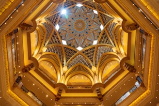 brown and black floral ceiling