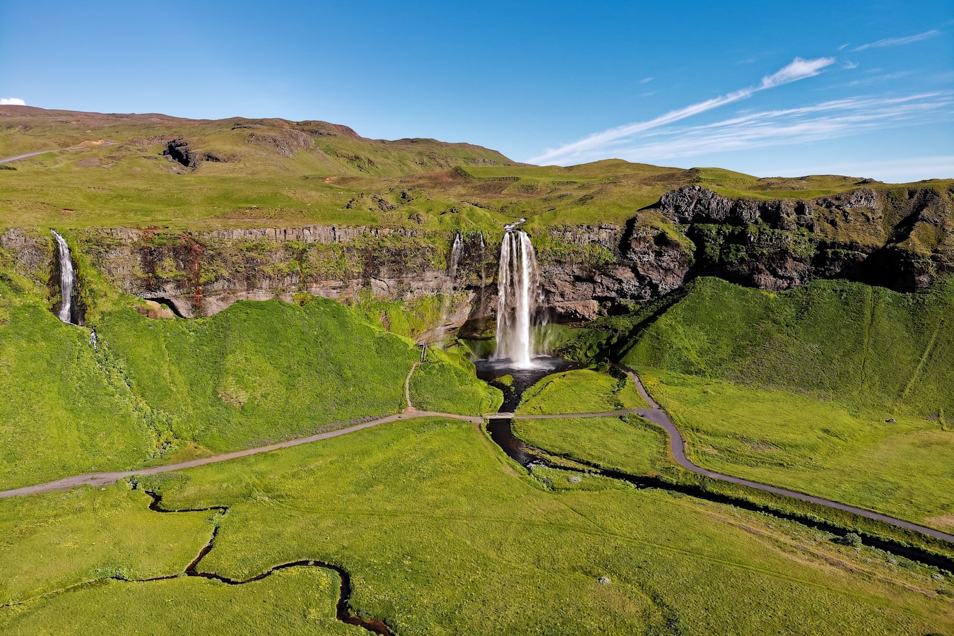 Seljalandsfoss waterfall main view