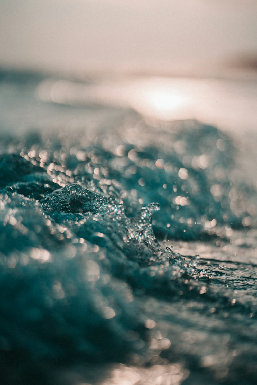 water splash in close up photography