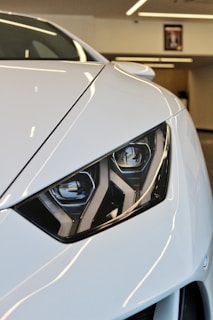 white bmw m series in garage