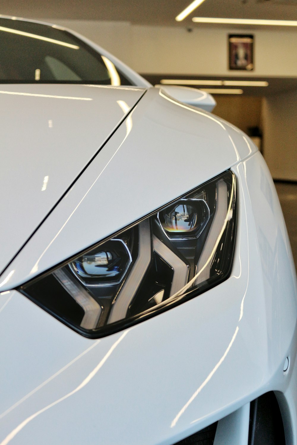 white bmw m series in garage