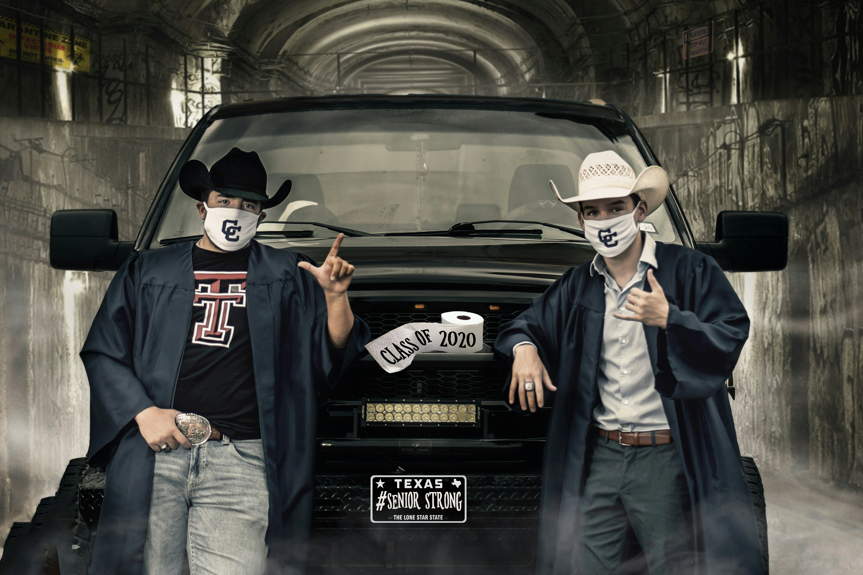 man in blue denim jacket standing beside man in blue denim jeans