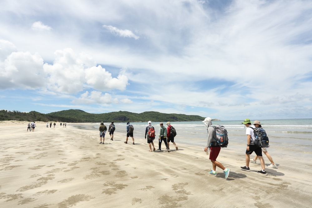 people walking on beach during daytime