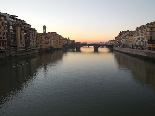 river between buildings during daytime in Ponte Santa Trinita Italy