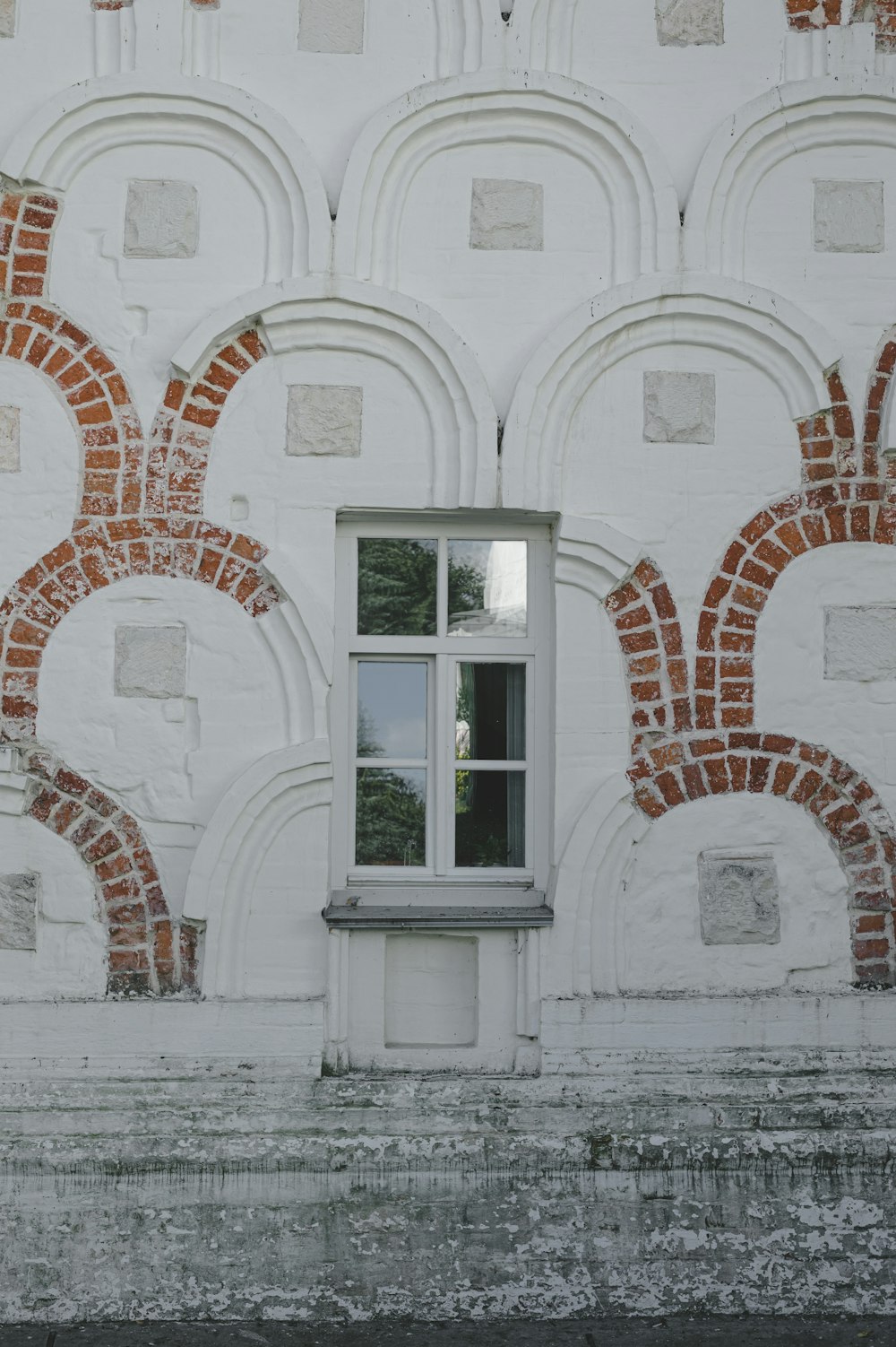 white wooden framed glass window