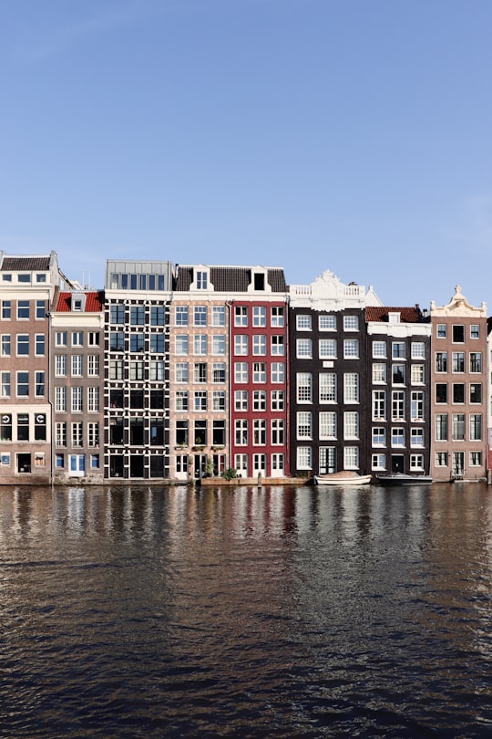 brown and white concrete building beside body of water during daytime in Westerkerk Netherlands