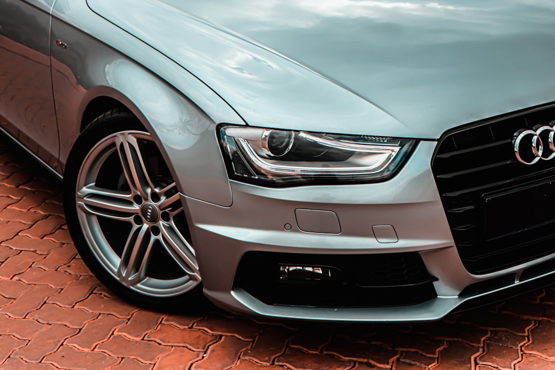white mercedes benz c class, Audi A4