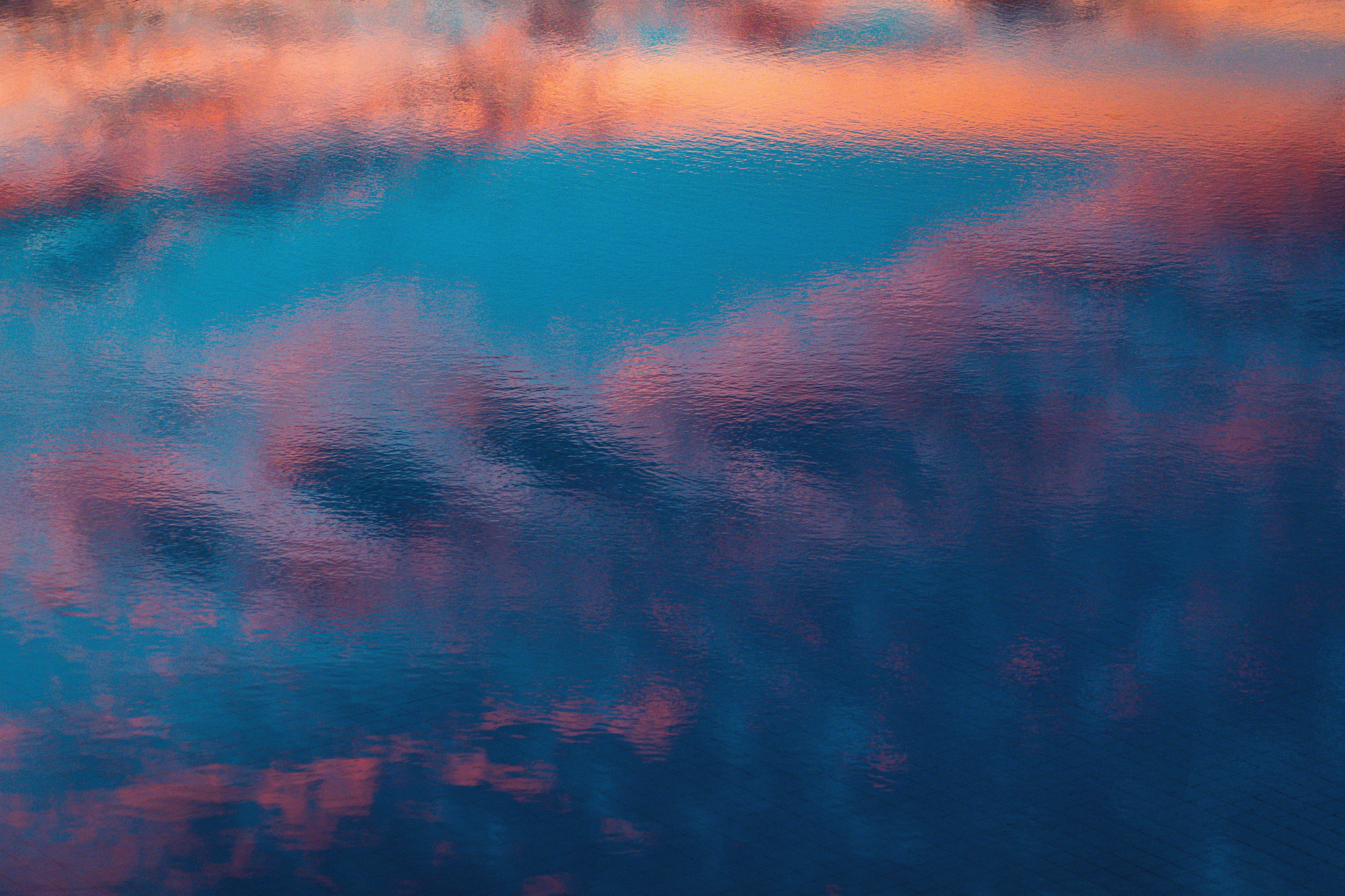 blue and white abstract painting