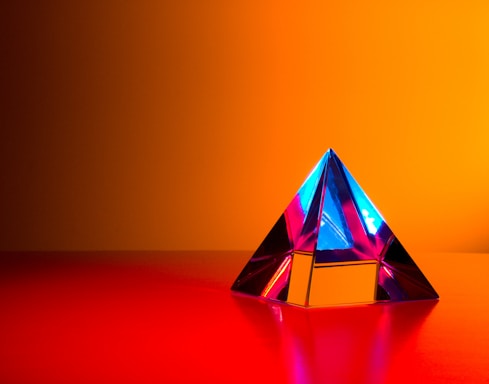 purple and pink triangle illustration