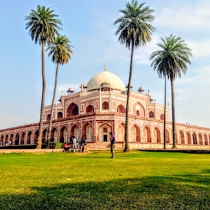 white dome building near palm trees during daytime