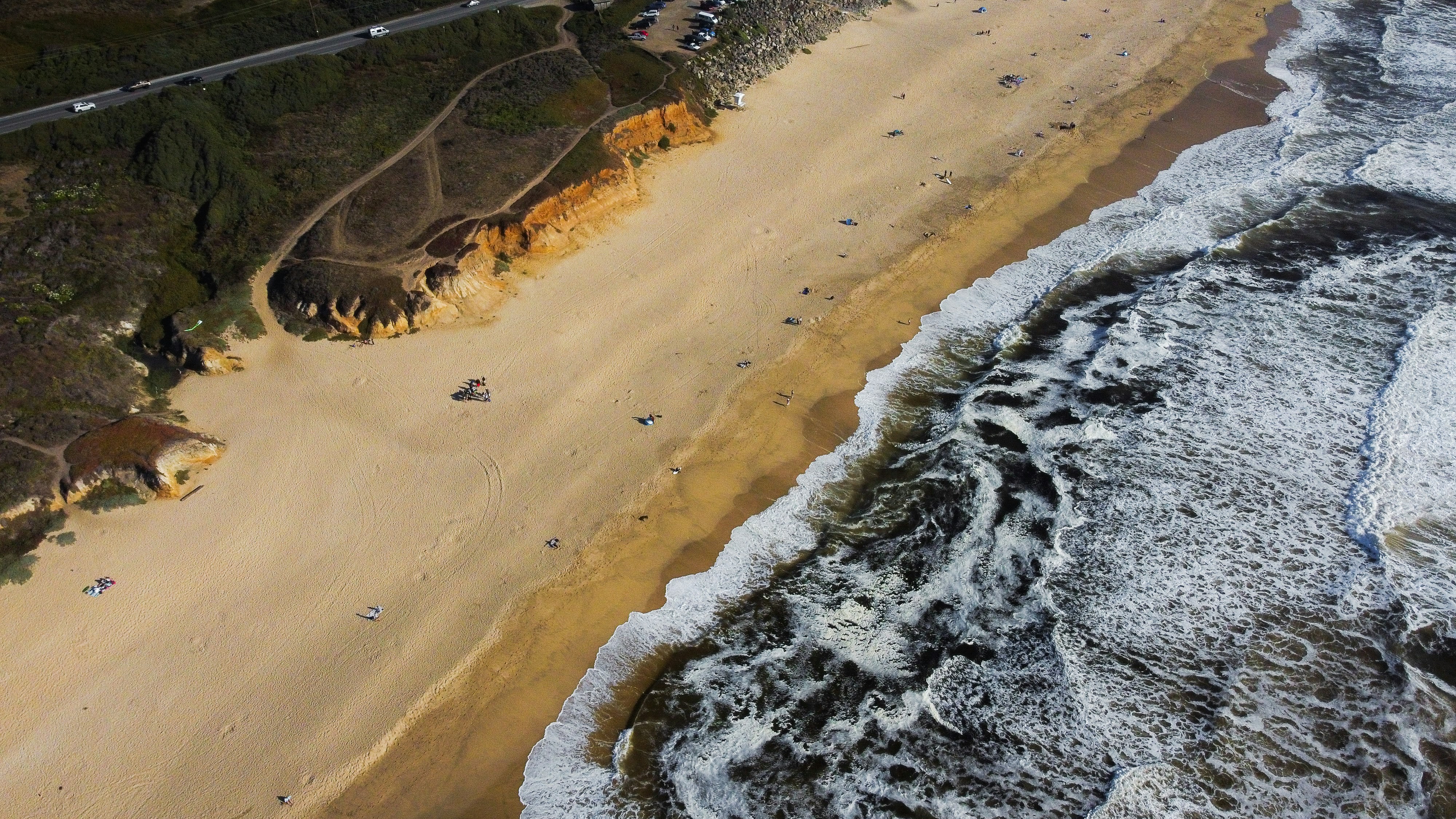 aerial view of beach during daytime