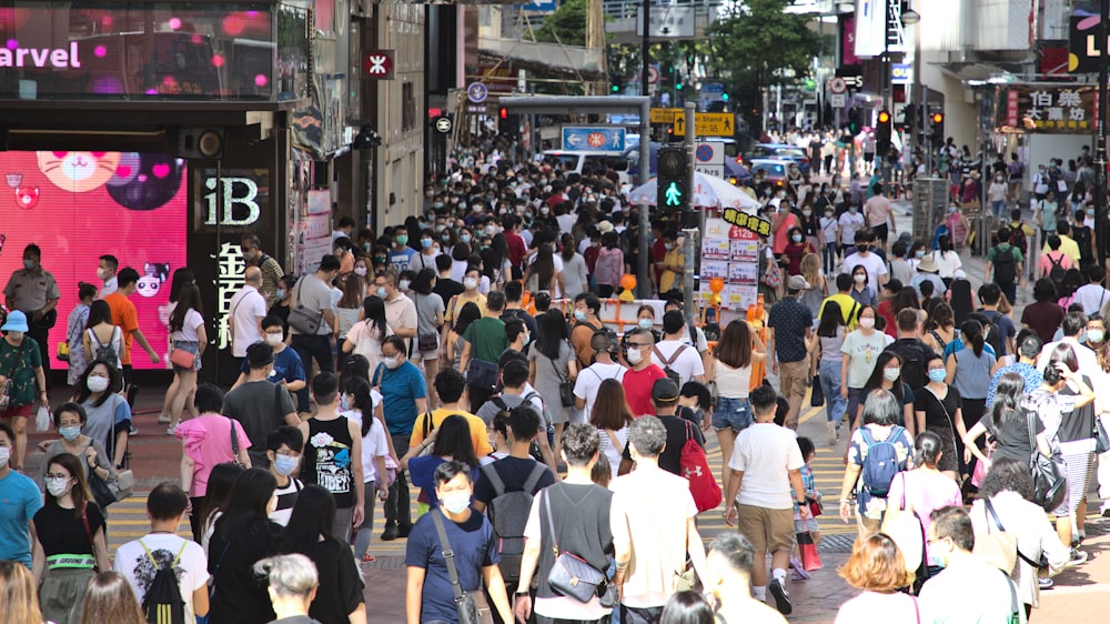 people in a street during daytime