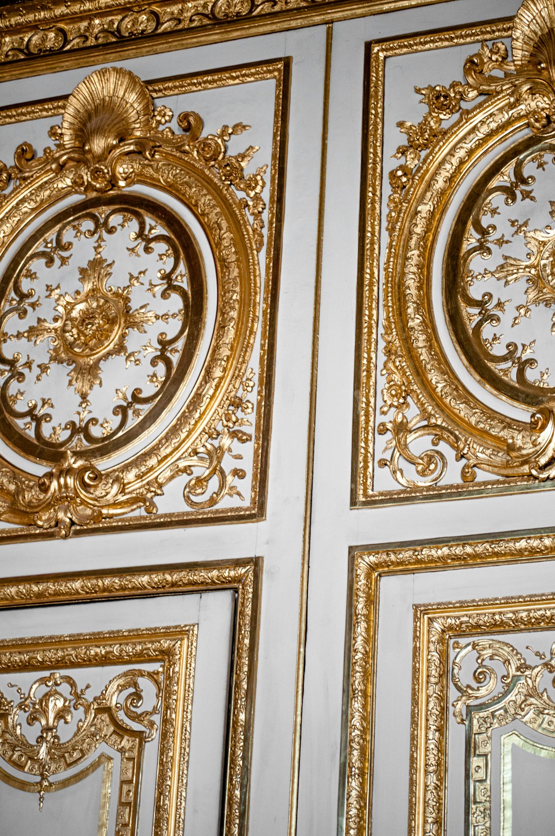 gold and white floral wall decor