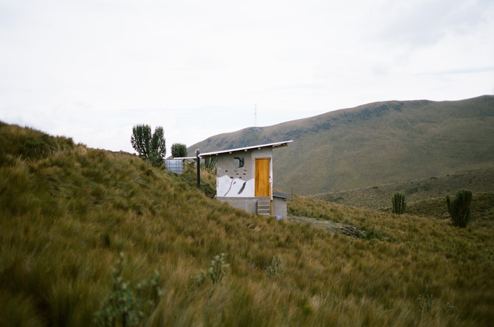 white and brown house on green grass field