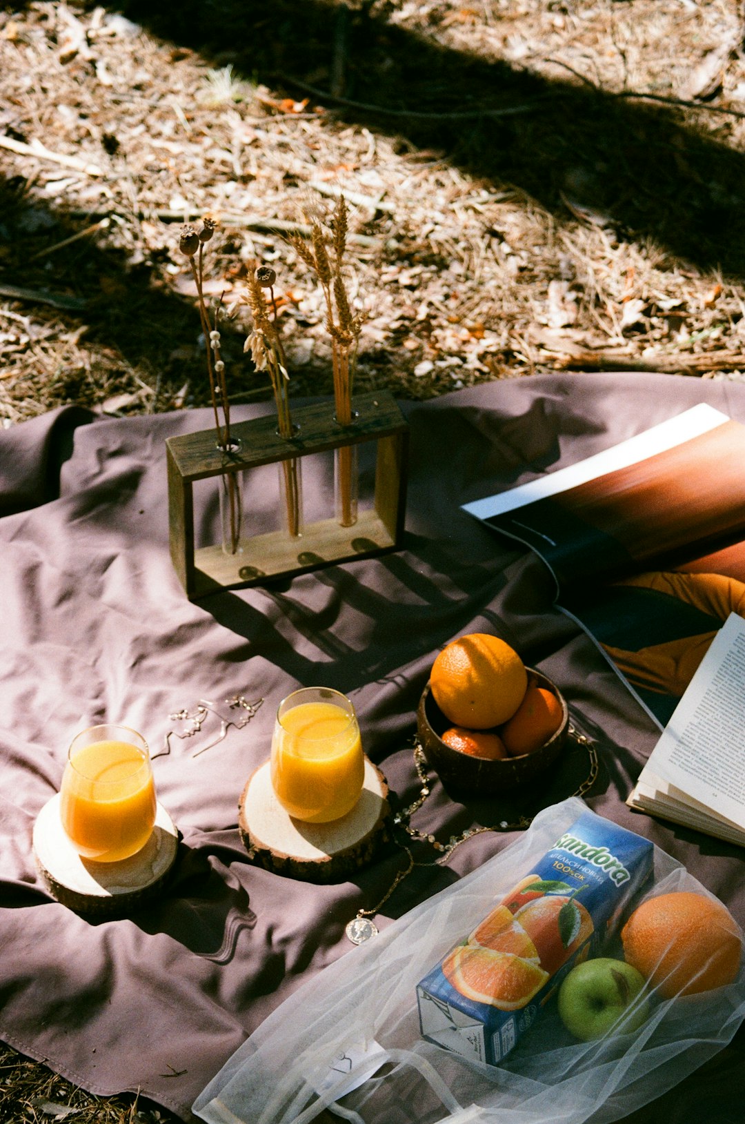 yellow and brown hat on black tray on white table