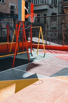 sports net installation in a Bangalore playground.