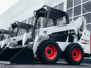 white and red truck toy