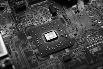 black and white circuit board