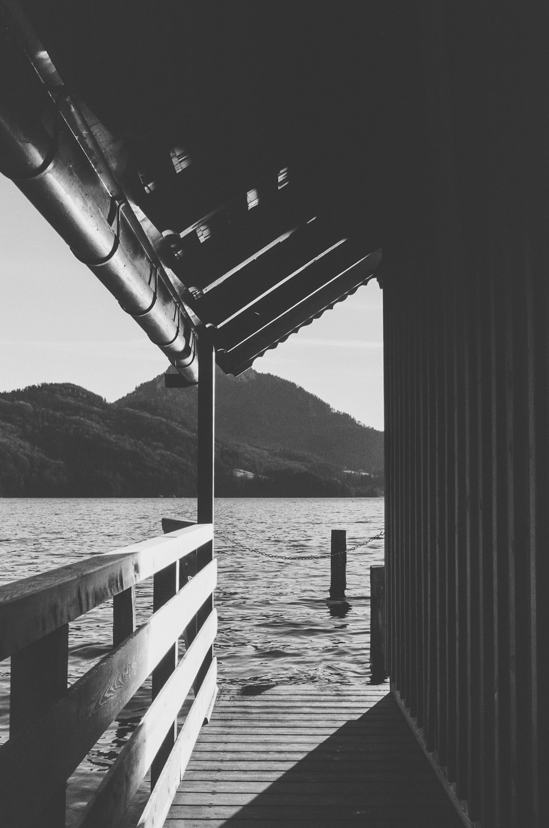 brown wooden dock on lake during daytime