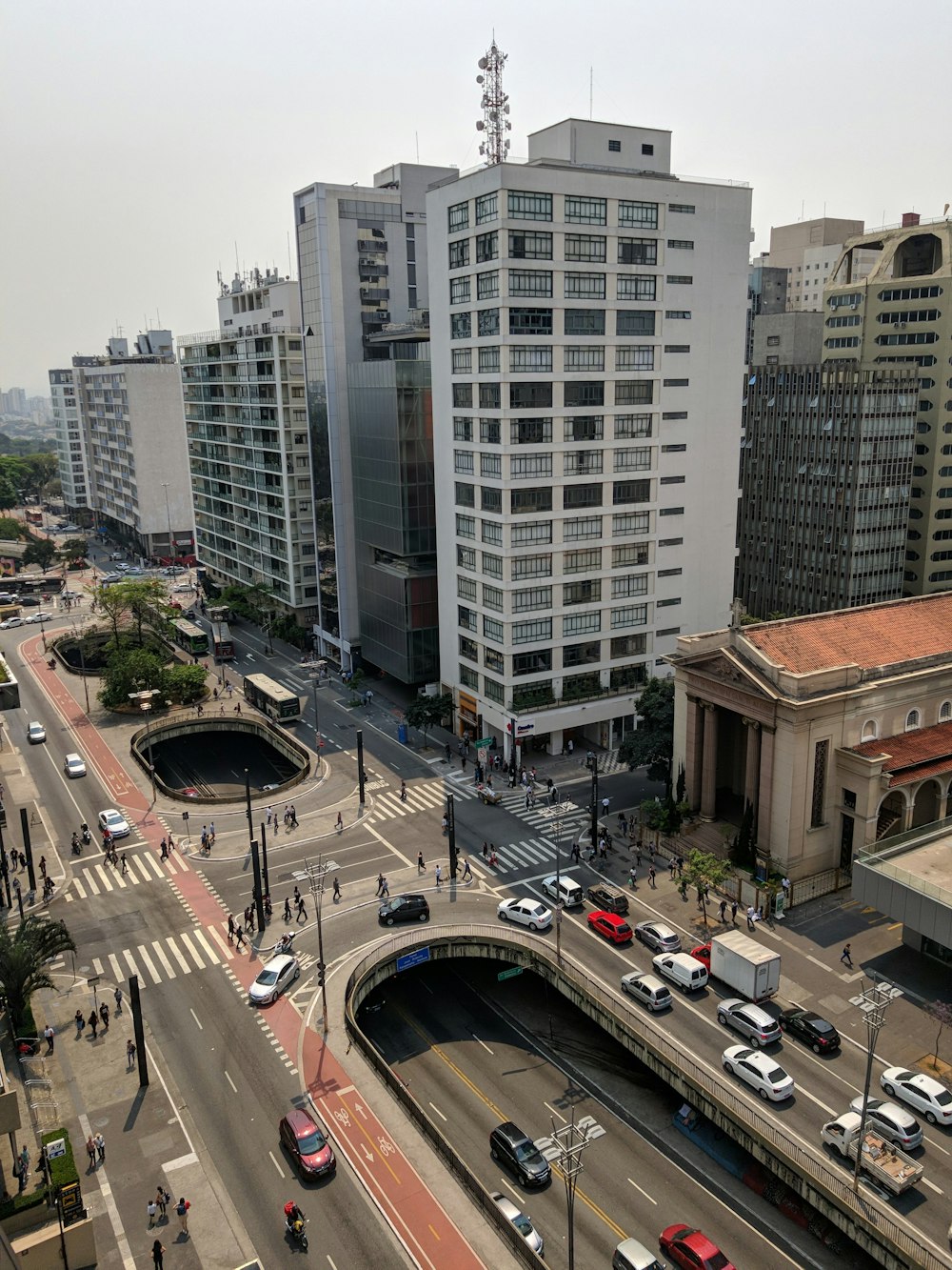 auto sulla strada vicino agli edifici durante il giorno