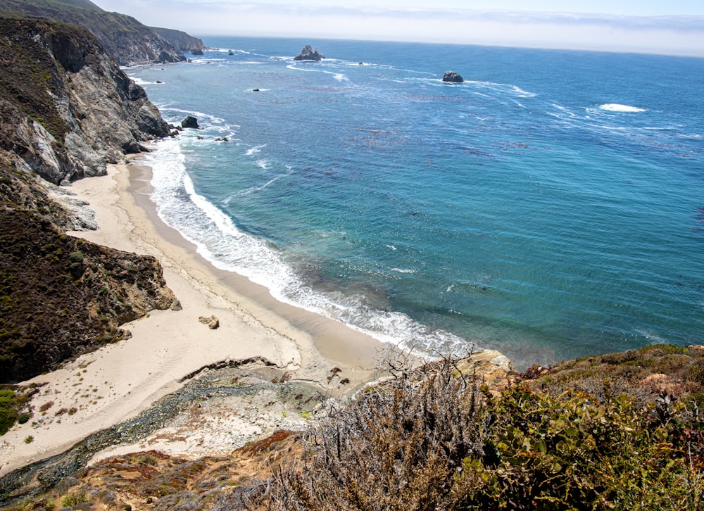 aerial view of beach during daytime