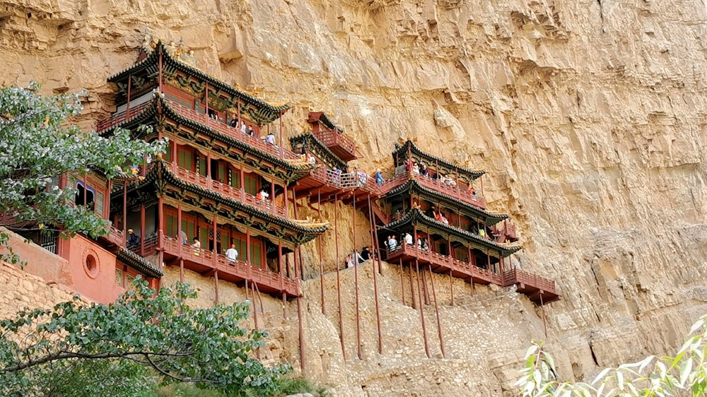 brown and black wooden temple