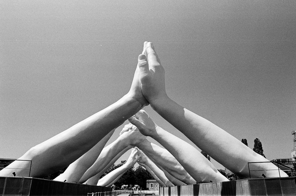 grayscale photo of persons feet