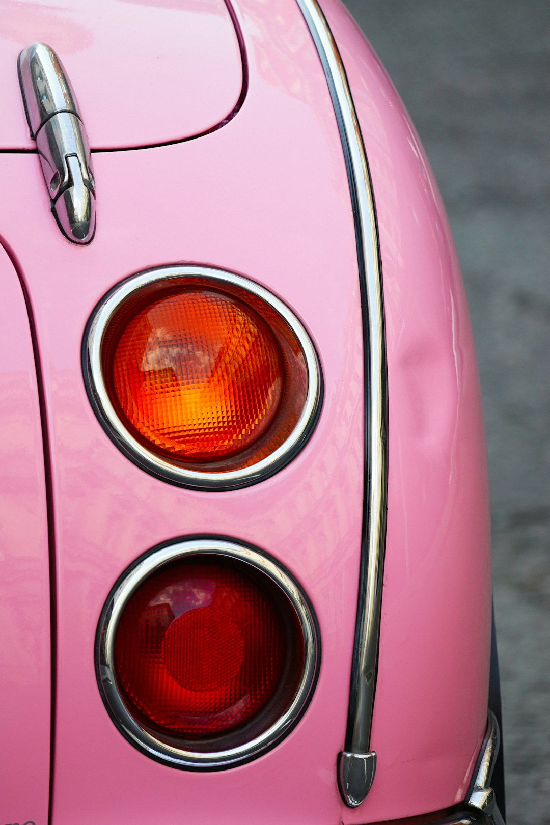 red car with red light