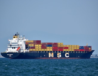 black and white ship on sea during daytime