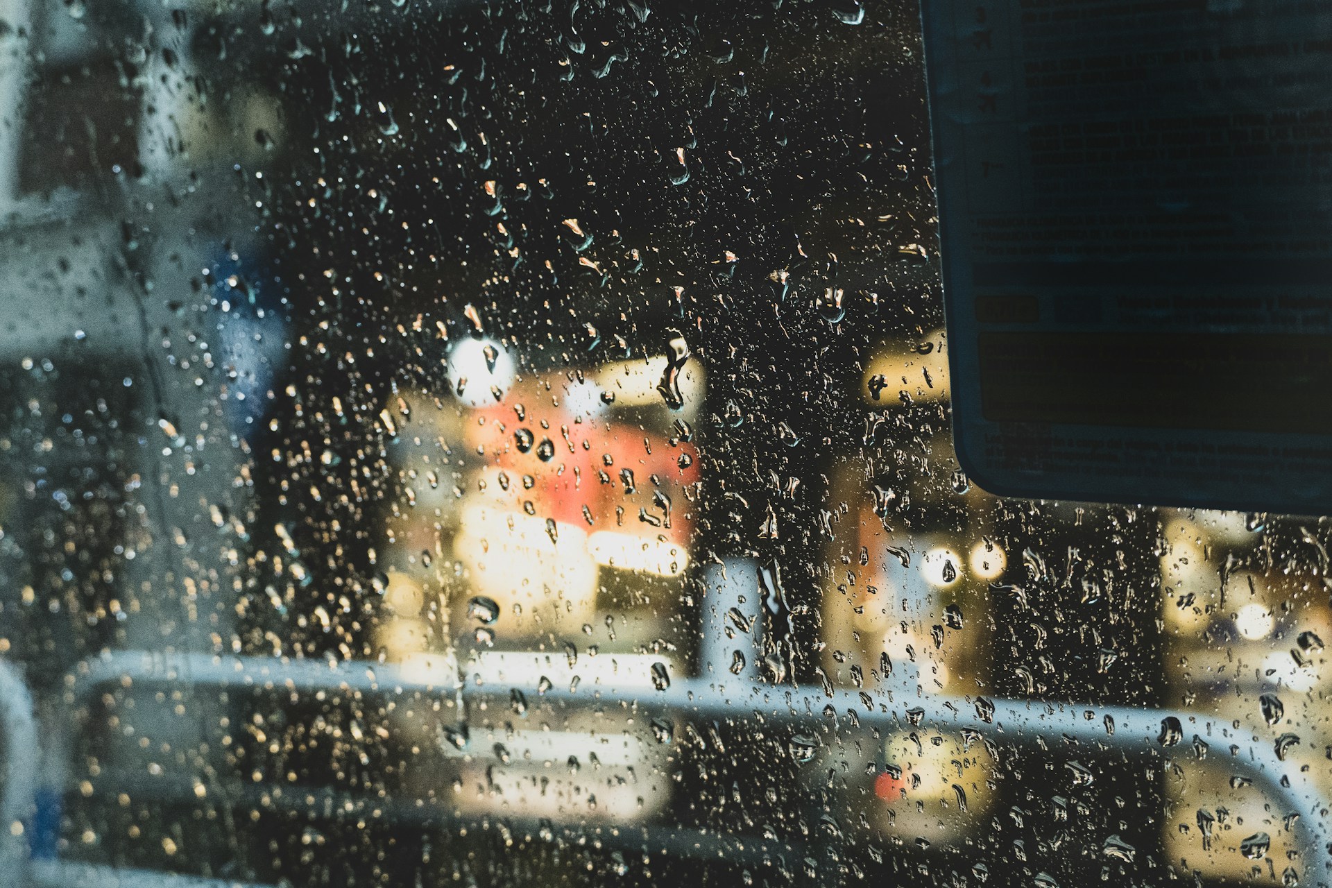 water droplets on glass window