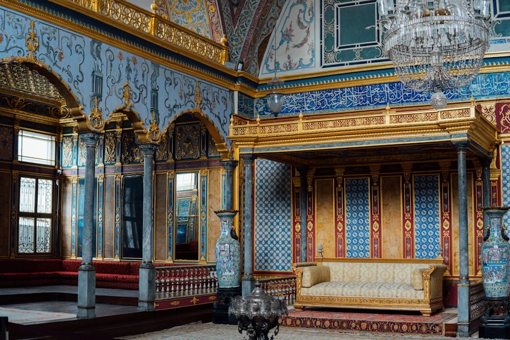 Interiér paláca Topkapi v Istanbule