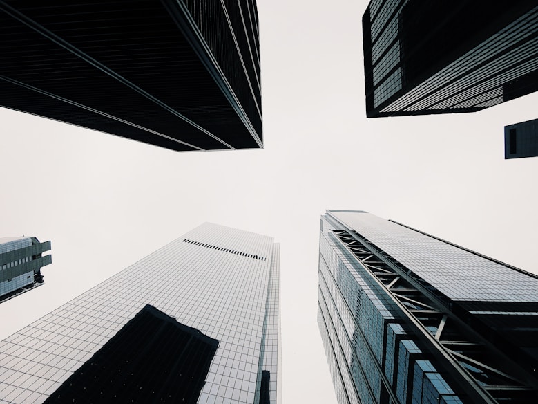 low angle photography of high rise buildings