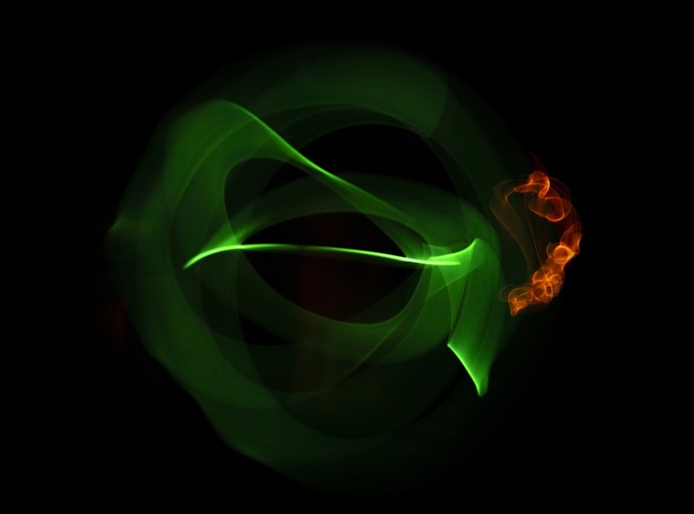 green and orange light illustration