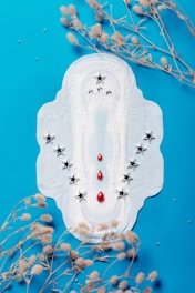 white heart shaped floral decor