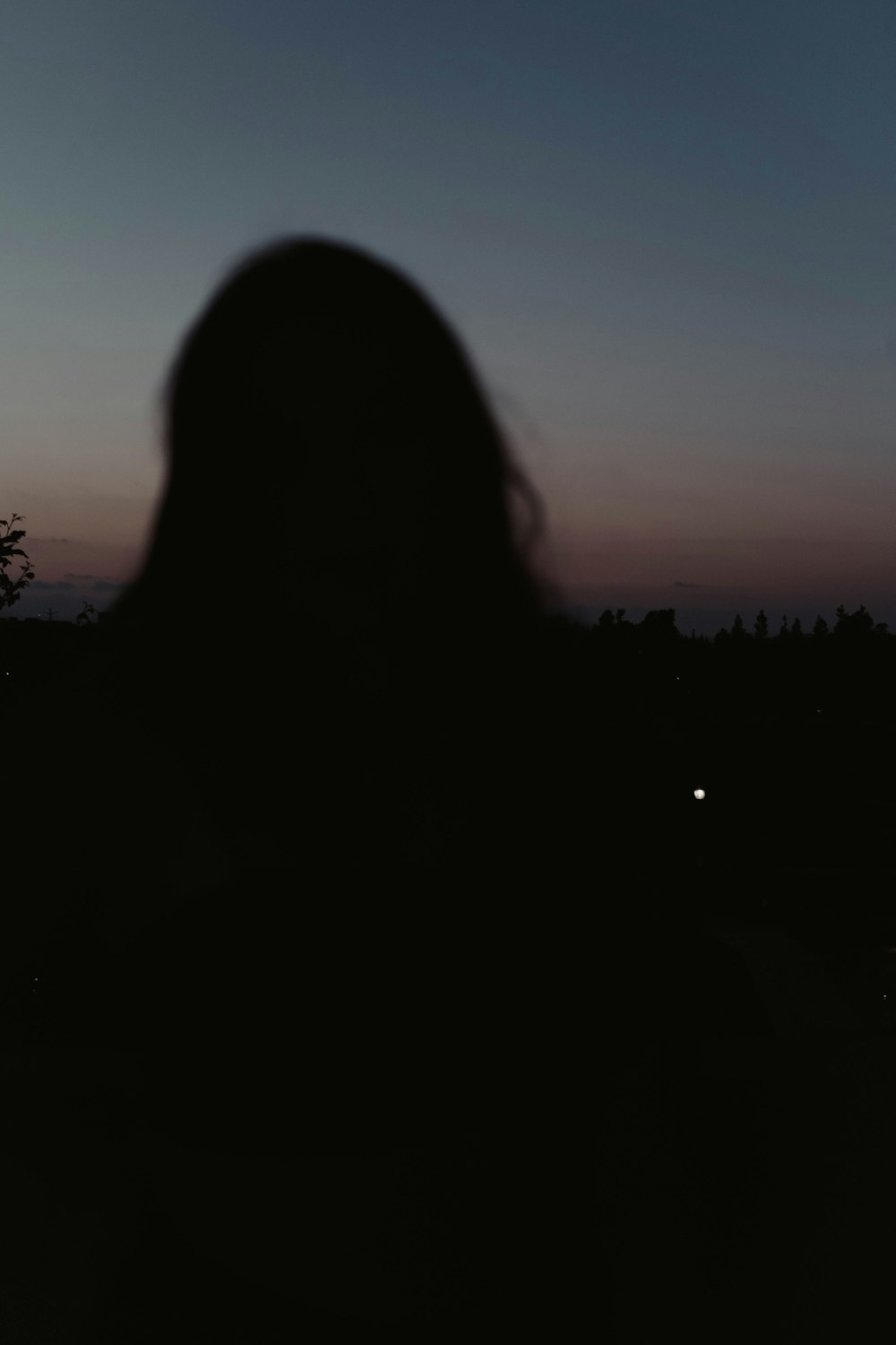 silhouette di donna durante il tramonto