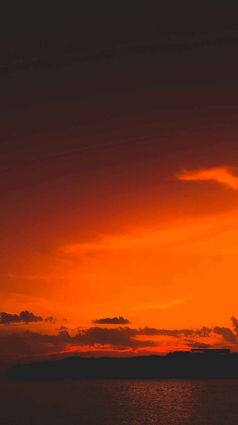 orange and blue sky during sunset