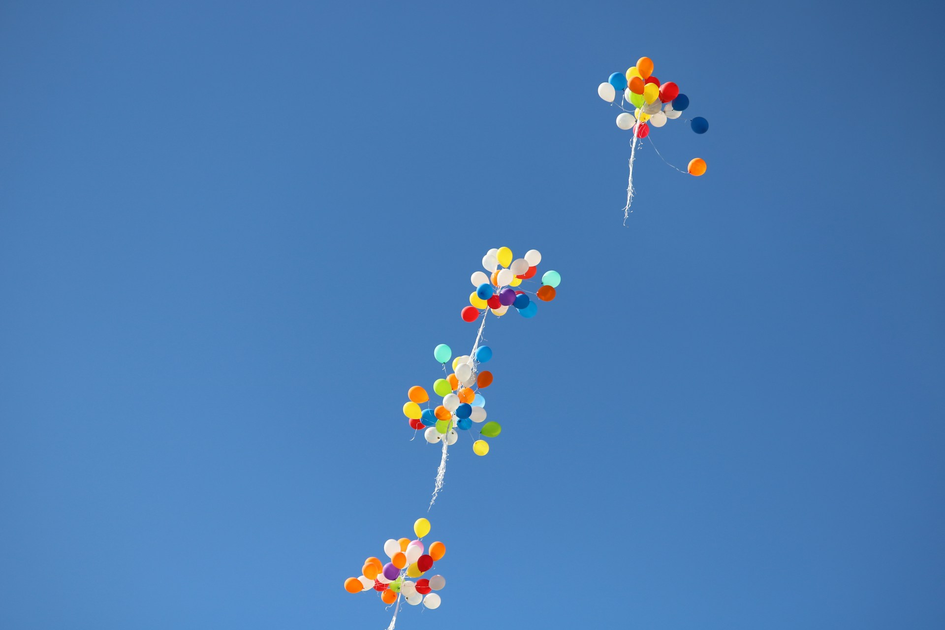 red yellow and blue balloons