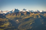 A panoramic view of the Himalayan range from the top of the Panch Kedar circuit trail.