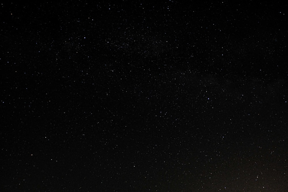 black and white starry night