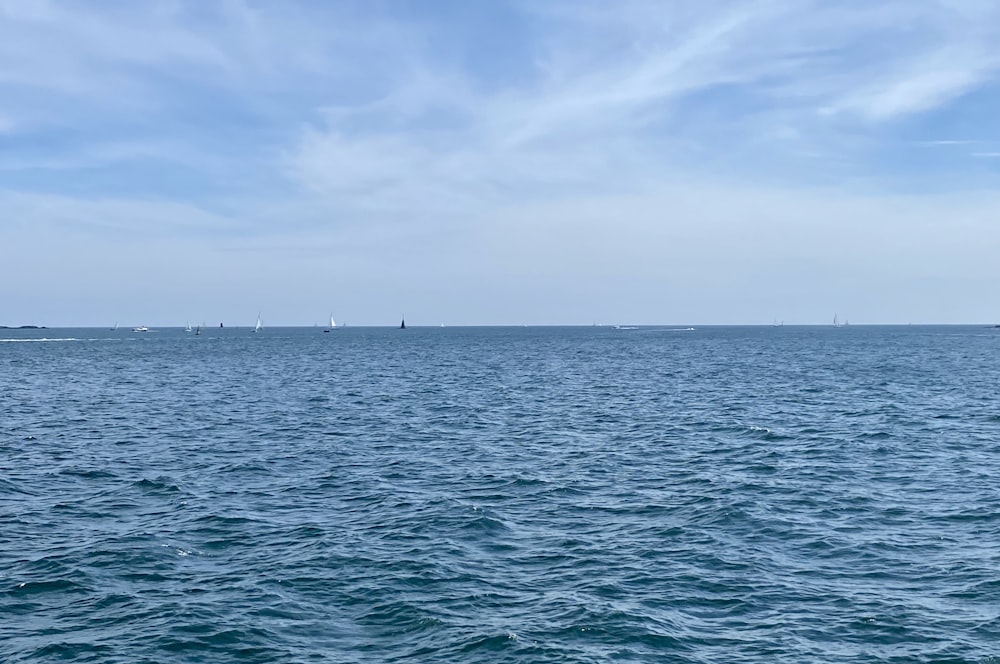 Gewässer unter blauem Himmel tagsüber