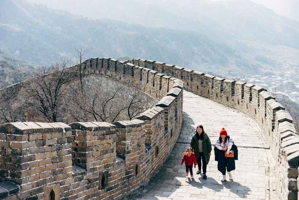 people walking on concrete brick wall during daytime