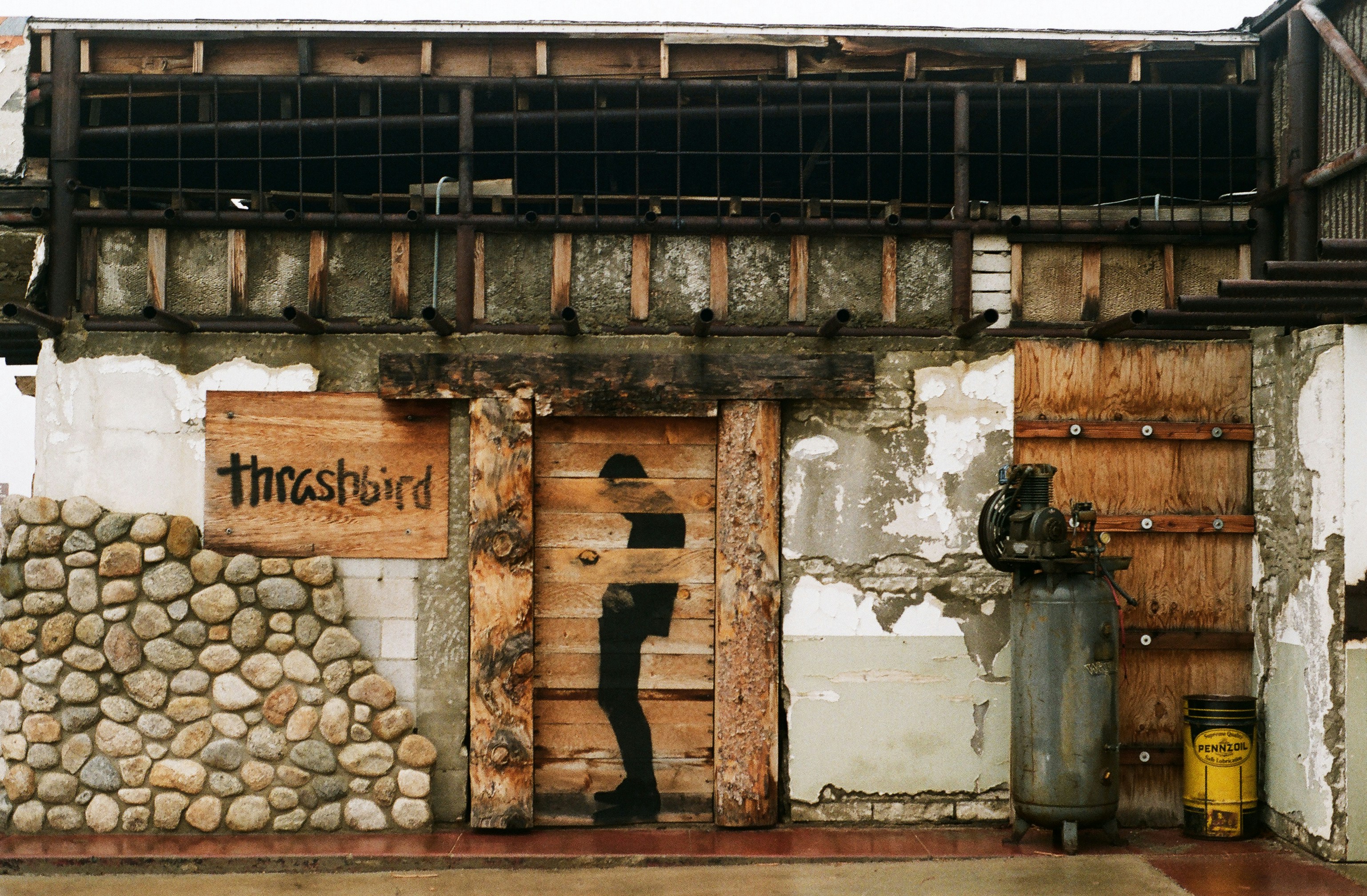 brown wooden wall mounted rack