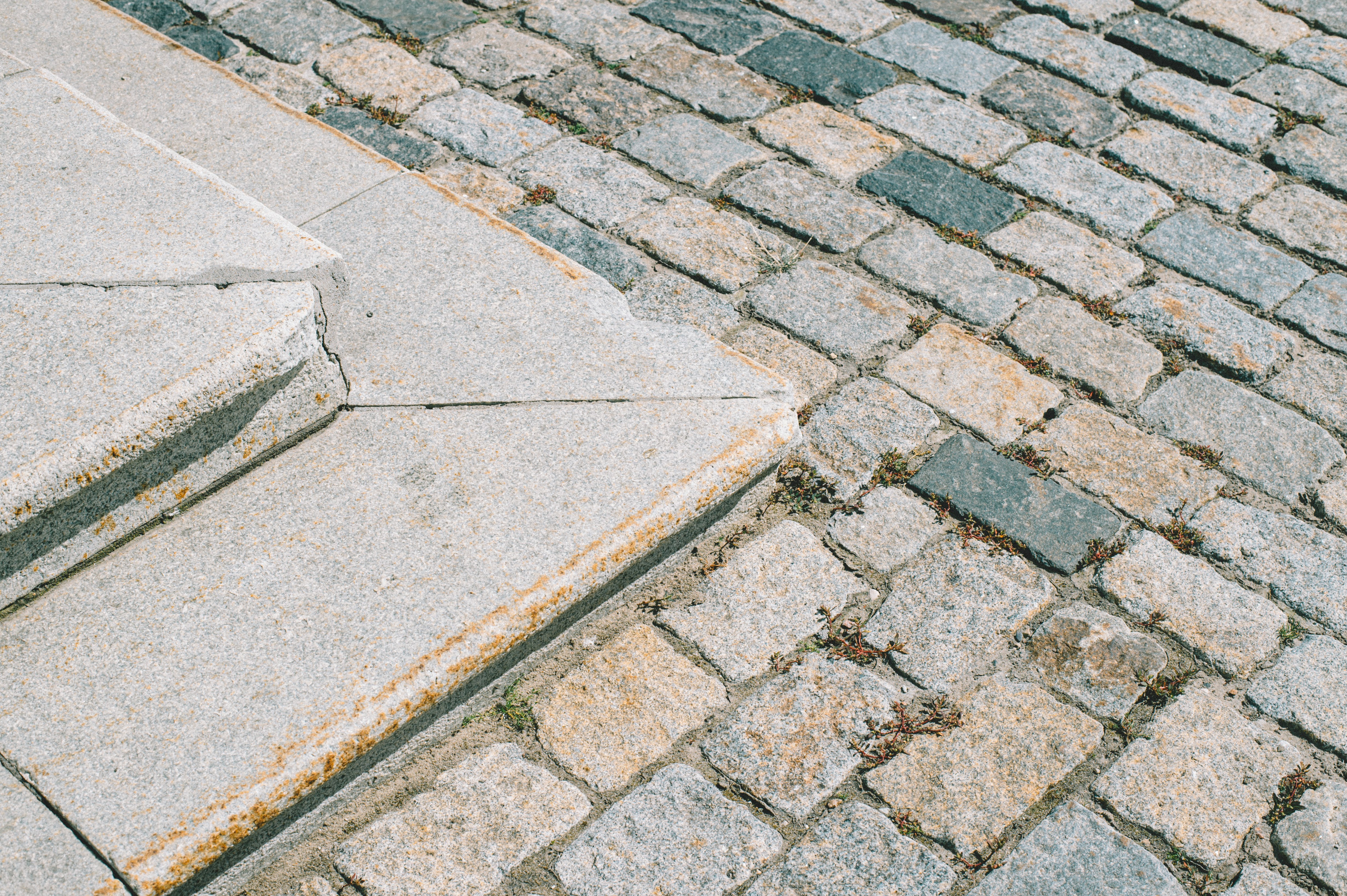 gray and white concrete pavement